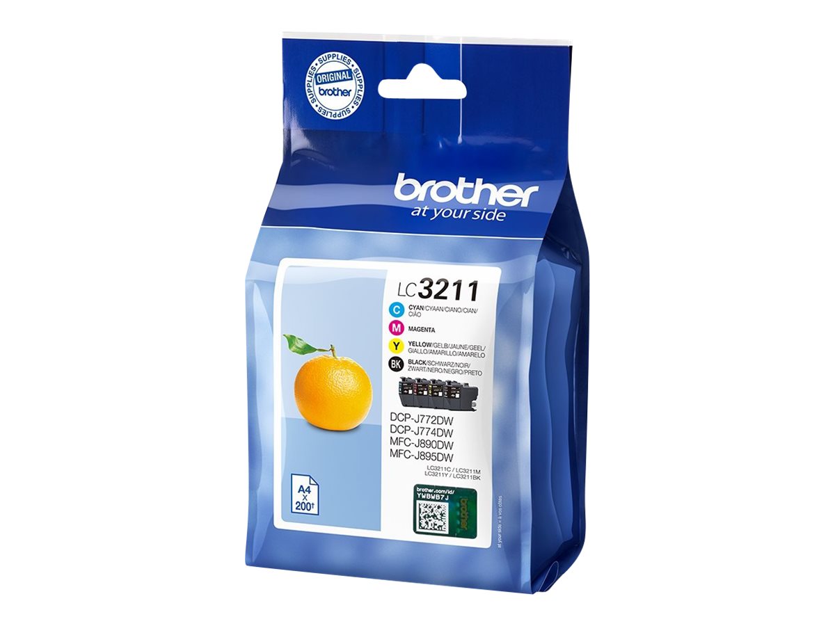 brother LC-3211VALDR schwarz, cyan, magenta, gelb Druckerpatronen, 4er-Set brother LC-3211VALDR schwarz, cyan, magenta, gelb Druckerpatronen, 4er-Set
