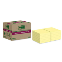 Post-it® Super Sticky Recycling Notes Haftnotizen extrastark gelb, 12 Bloecke Post-it® Super Sticky Recycling Notes Haftnotizen extrastark gelb, 12 Bloecke