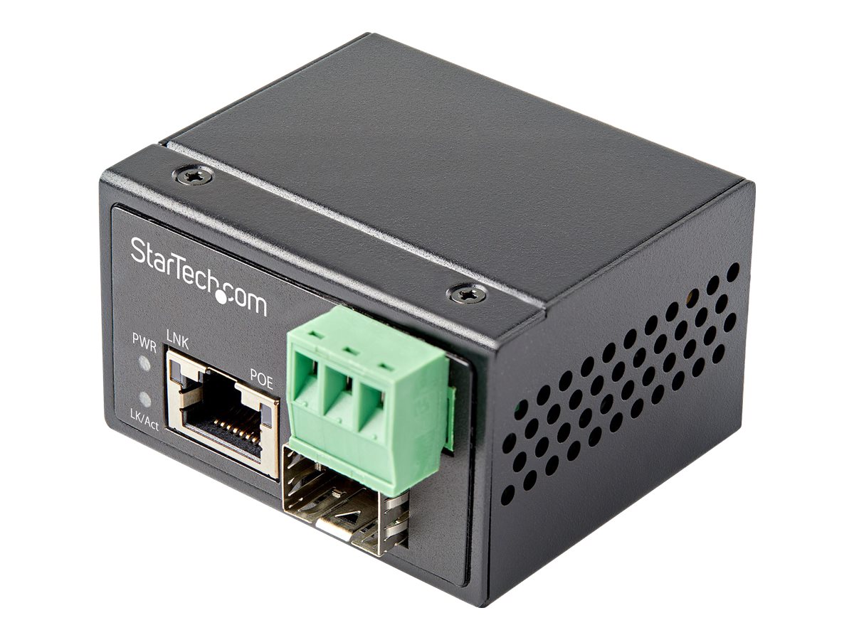 STARTECH.COM PoE+ Industrial Media Converter 30W - Medienkonverter LWL - SM/MM Glasfaser auf Kupfer Gigabit Mini IP-30 STARTECH.COM PoE+ Industrial Media Converter 30W - Medienkonverter LWL - SM/MM Glasfaser auf Kupfer Gigabit Mini IP-30