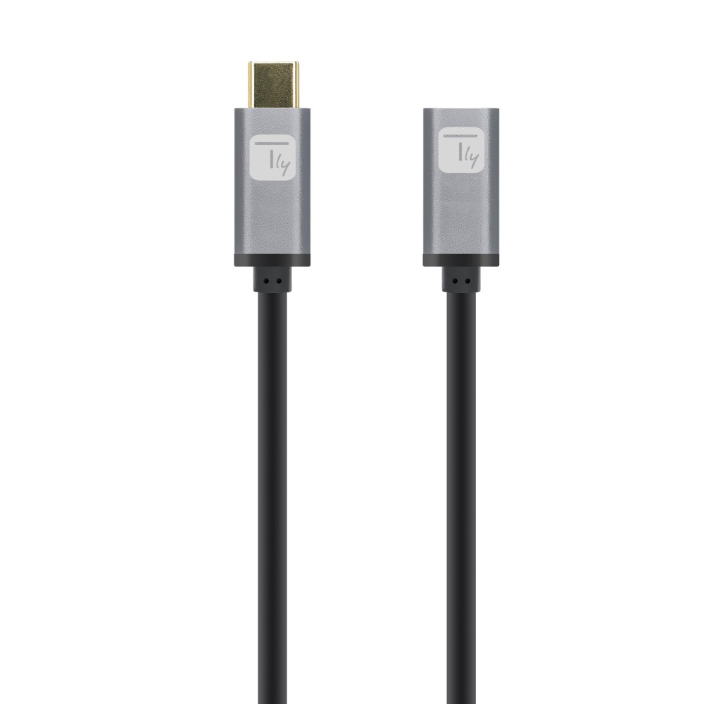 Techly USB3.2 Gen.2 Kabel Stecker Typ‑C Buchse USB Typ‑C