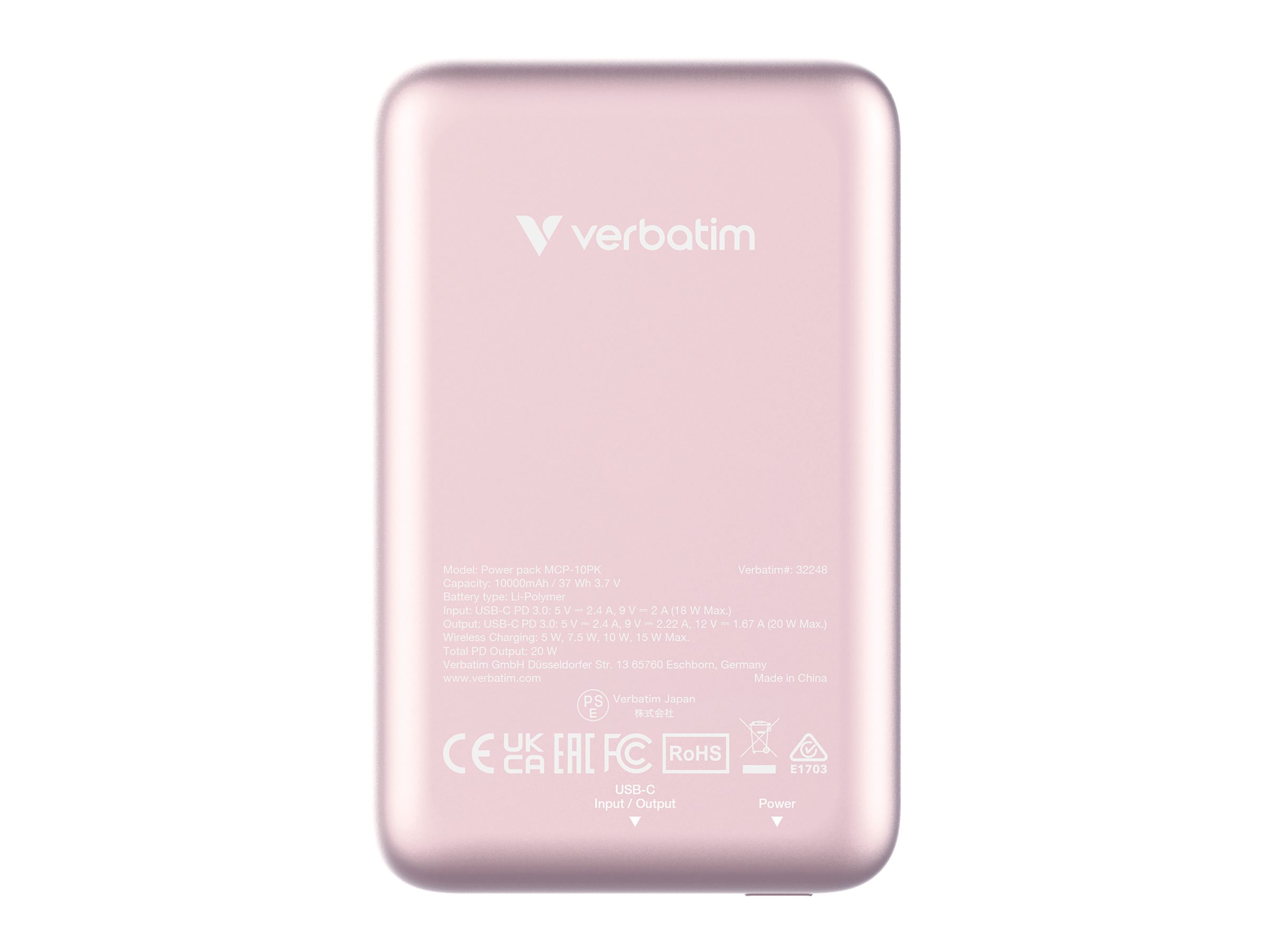Verbatim Charge ?n? Go Magnetic Powerbank 10000 mAh pink