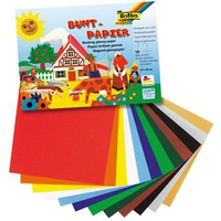 folia Buntpapier gummiert farbsortiert 80 g/qm 12 Blatt folia Buntpapier gummiert farbsortiert 80 g/qm 12 Blatt