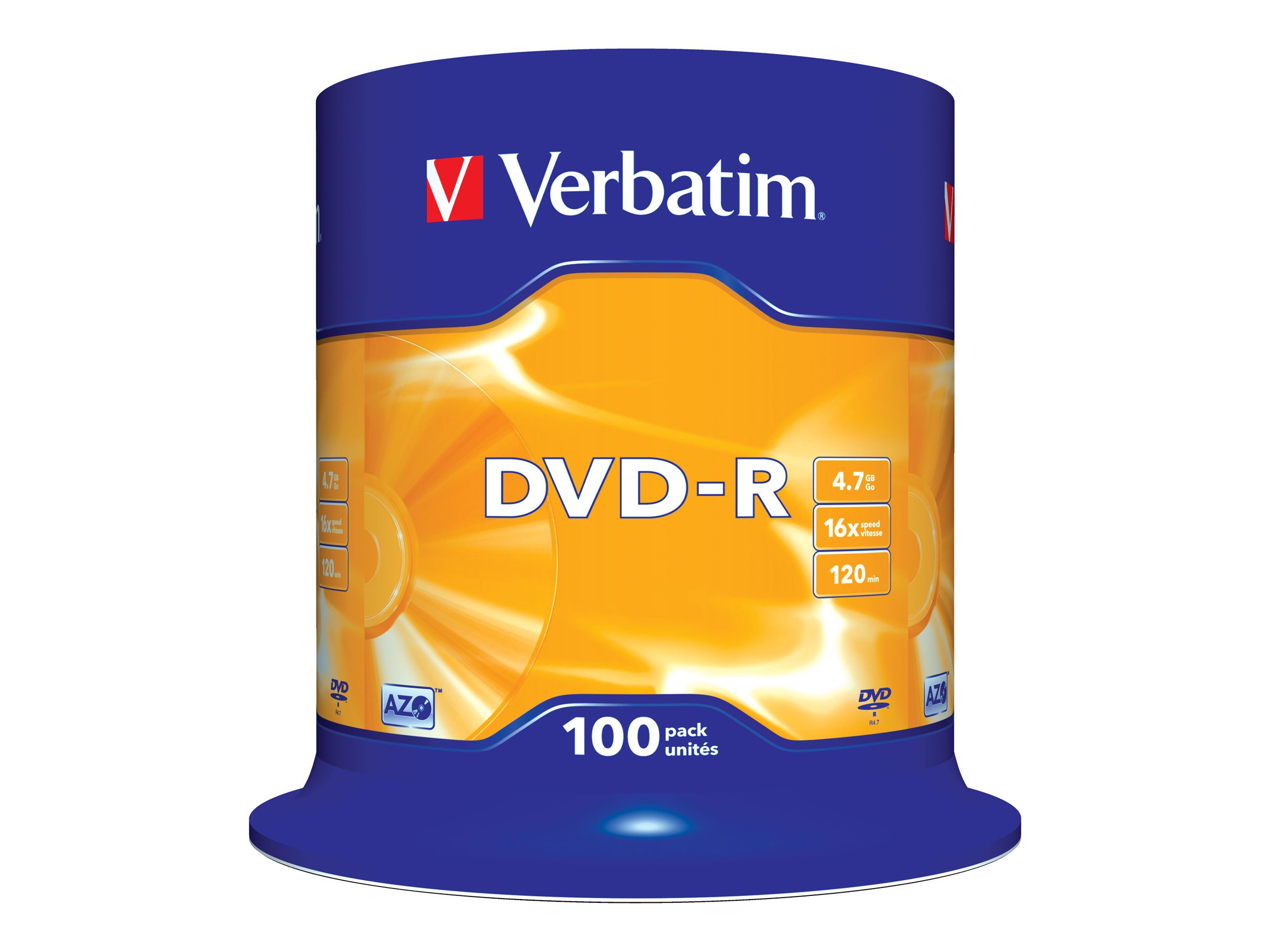 VERBATIM DVD-R 4.7GB 16x (100) CB