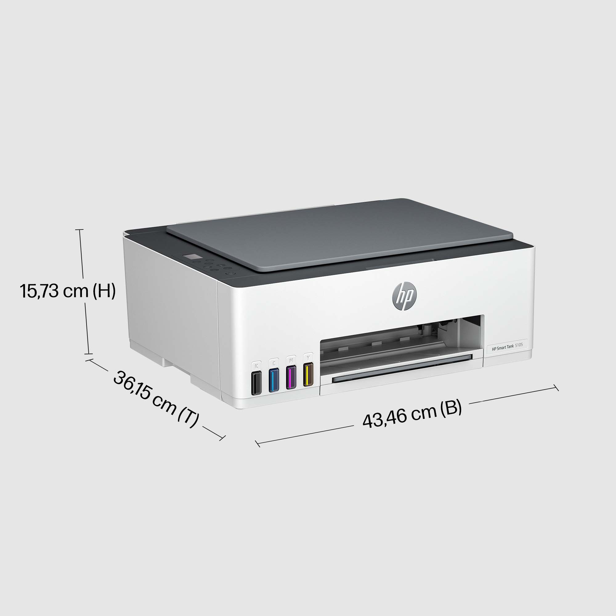 HP Smart Tank 5105 AllinOne 3 in 1 TintenstrahlMultifunktionsdrucker weiß