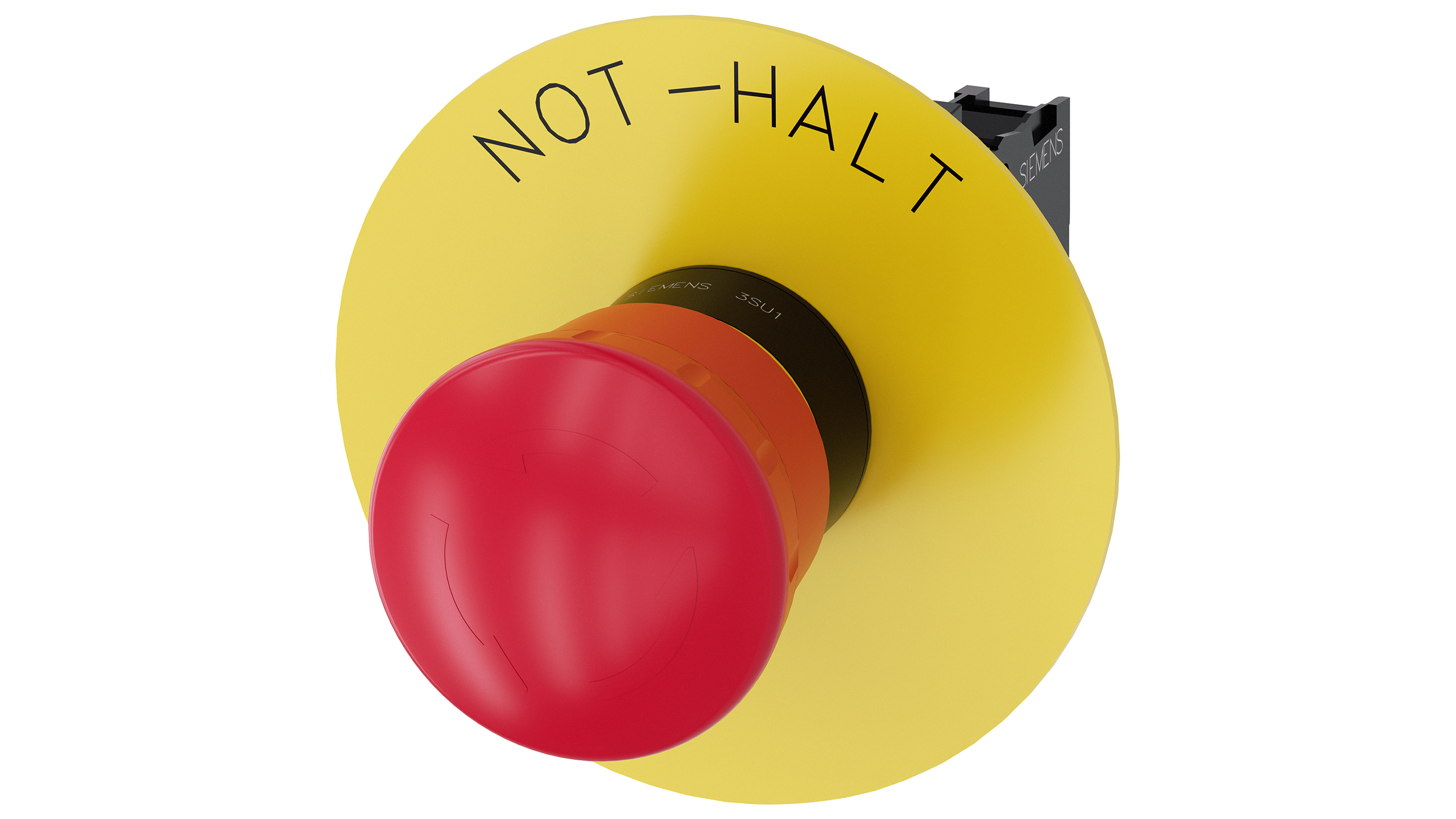 Siemens Not-Halt-Pilzdrucktaster 22mm rund rot mit Beschriftung 1OE Siemens Not-Halt-Pilzdrucktaster 22mm rund rot mit Beschriftung 1OE