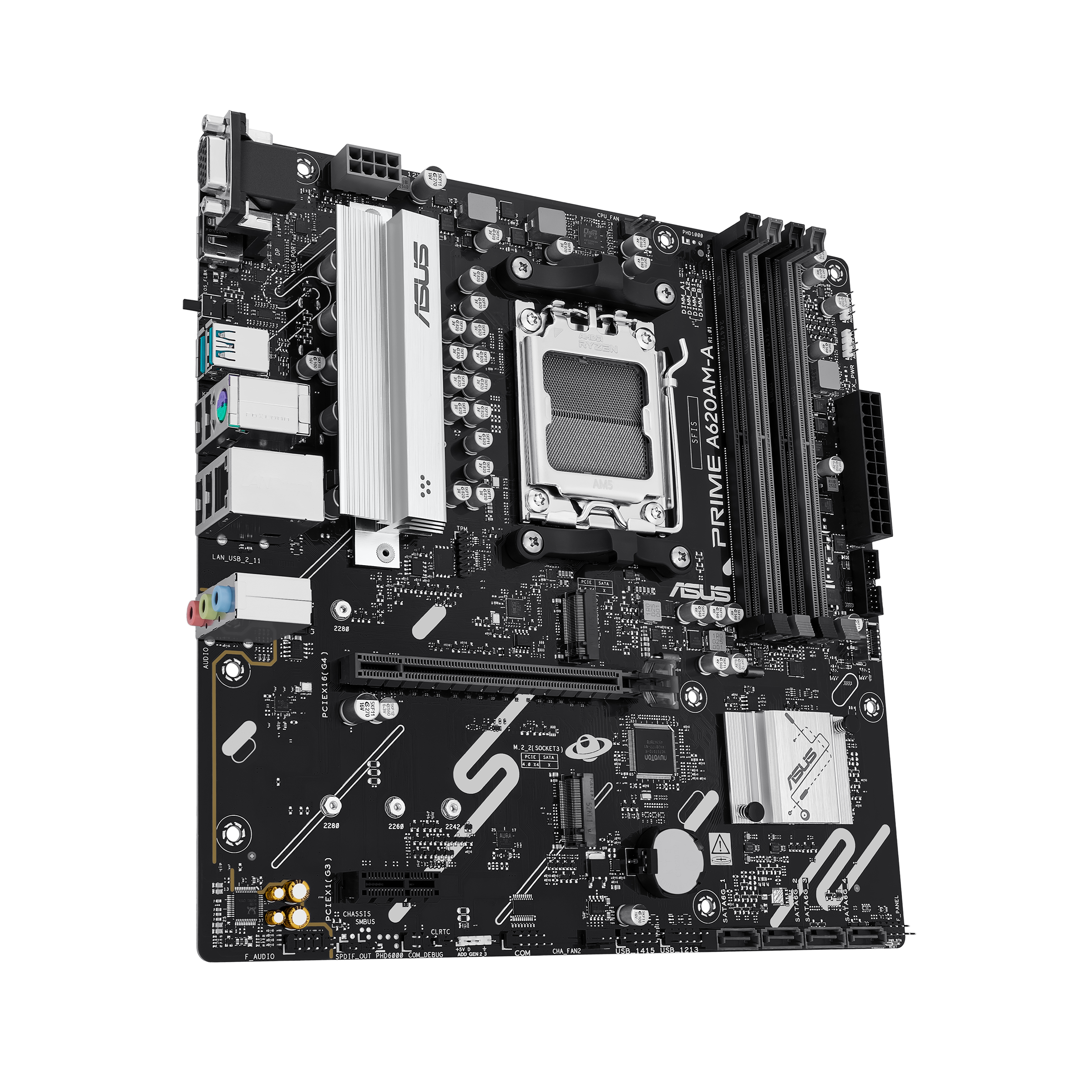 ASUS AMD A620 microATX motherboard 4xDDR5 1xHDMI 1xDP 2xM2 4xSATA