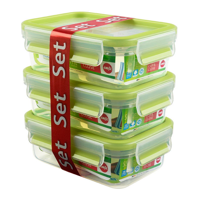 Groupe SEB EMSA CLIP & CLOSE Lebensmittelbehälter 0.55 L Blau durchsichtig