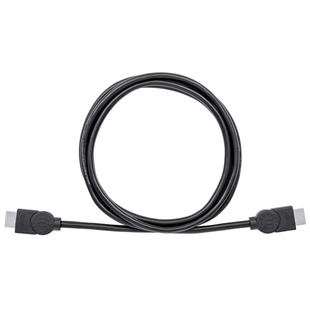 MANHATTAN High Speed HDMIKabel mit EthernetKanal HEC ARC 3D 4K30Hz HDMIStecker auf HDMIStecker geschirmt schwarz 2m