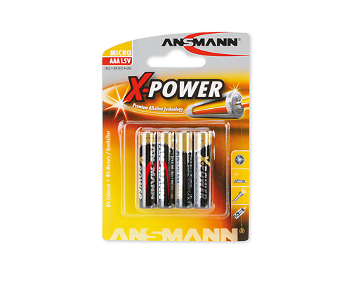 4 ANSMANN Batterien X-POWER Micro AAA 1,5 V