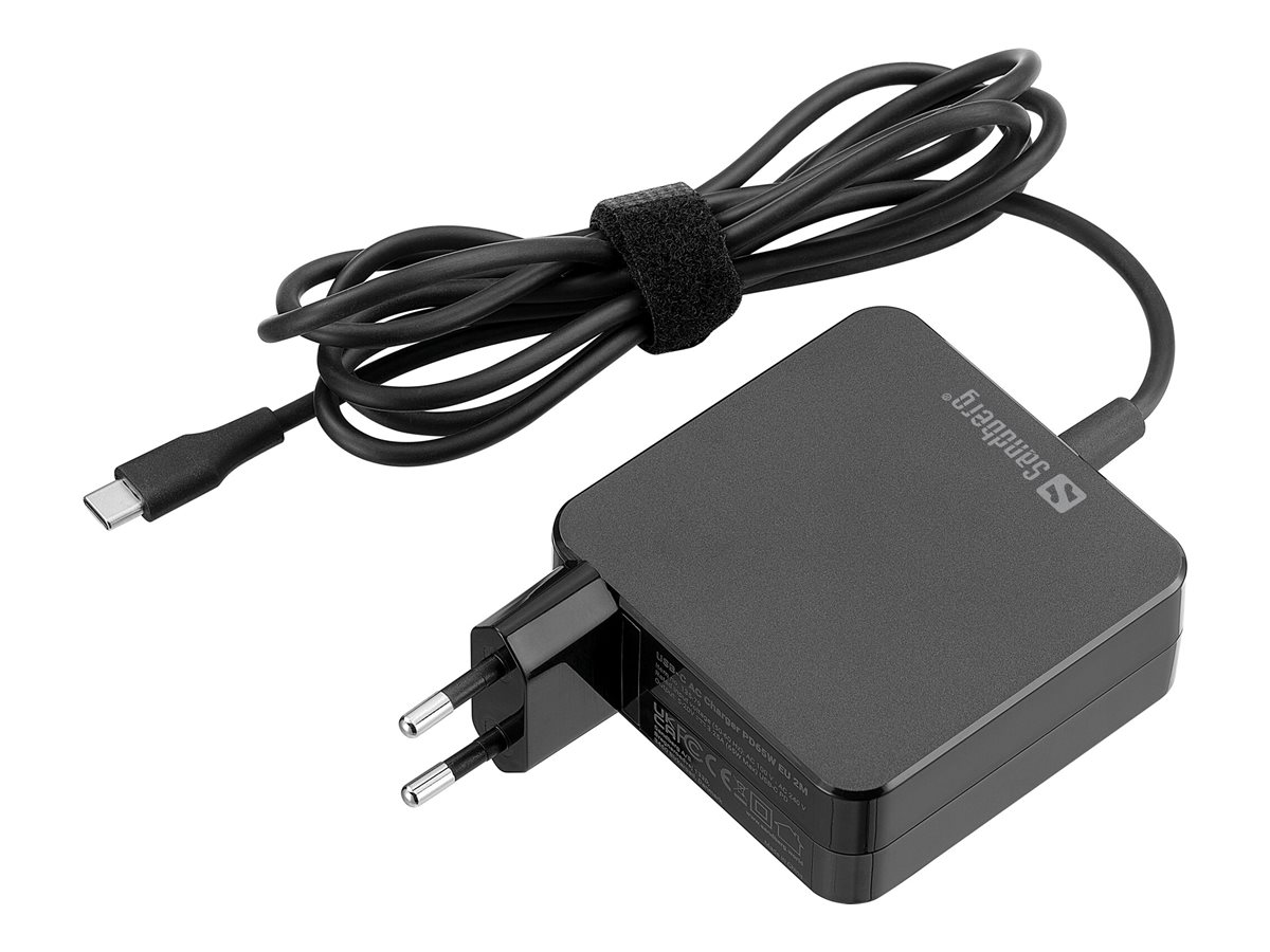 SANDBERG USB-C AC Charger PD65W EU 2M SANDBERG USB-C AC Charger PD65W EU 2M