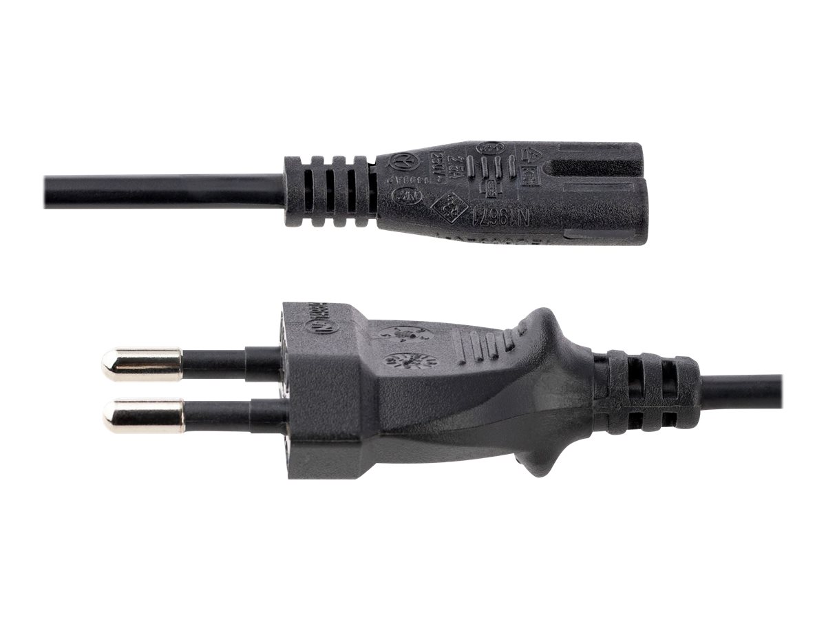 STARTECH.COM 2m 6ft Laptop Power Cord EU Plug to C7 2.5A 250V 18AWG Laptop Replacement Cord Laptop Charger Cable Europlug