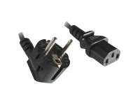 helos Netzanschlusskabel, Schutzkontaktstecker 90° auf C13, schwarz, 5,0m helos Netzanschlusskabel, Schutzkontaktstecker 90° auf C13, schwarz, 5,0m