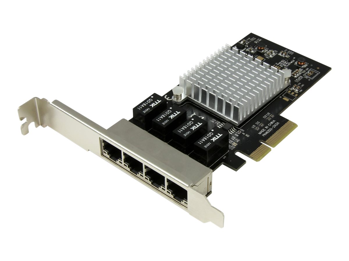 STARTECH.COM 4 Port Gigabit Ethernet PCI Express Network Card - Intel