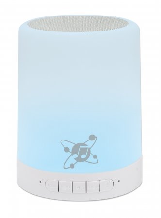 MANHATTAN LEDBluetoothLautsprecher LEDLicht mit drei Helligkeitsstufen und sechs Farben MicroSDKartenslot 3,5mmKlinke