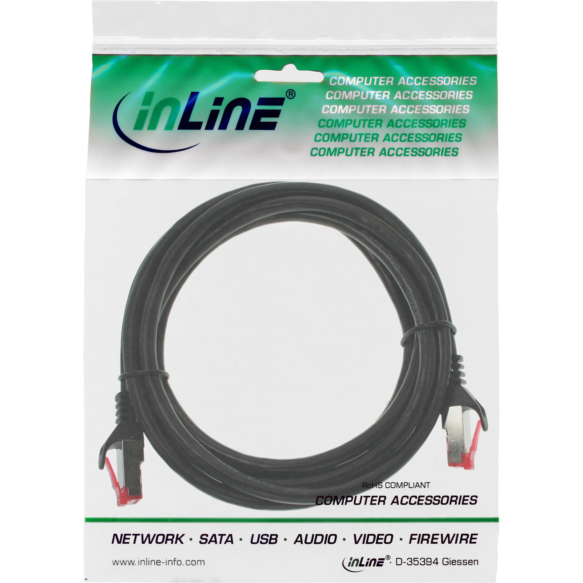 INLINE Patchkabel Cat.6 250MHz PVC CCA schwarz 2m INLINE Patchkabel Cat.6 250MHz PVC CCA schwarz 2m