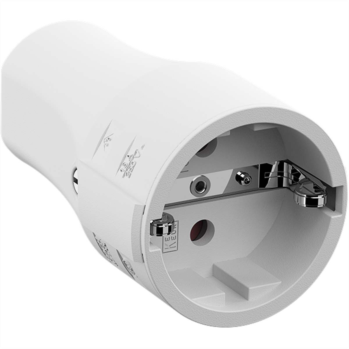 BACHMANN Montagekupplung wei, CEE 73 2polig mit Schutzkontakt