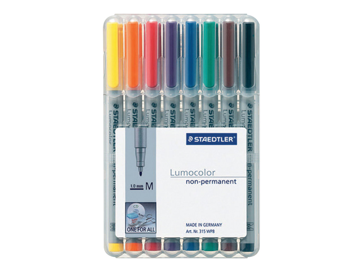 STAEDTLER Lumocolor Folienstifte-Set farbsortiert non-permanent 8 St. STAEDTLER Lumocolor Folienstifte-Set farbsortiert non-permanent 8 St.