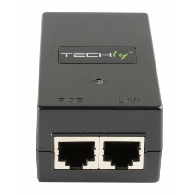 TECHLY PoE Injector Injektor 1 Port 48 V DC IEEE 8023af kompatibel Class 3 PoE 15 Watt 10100