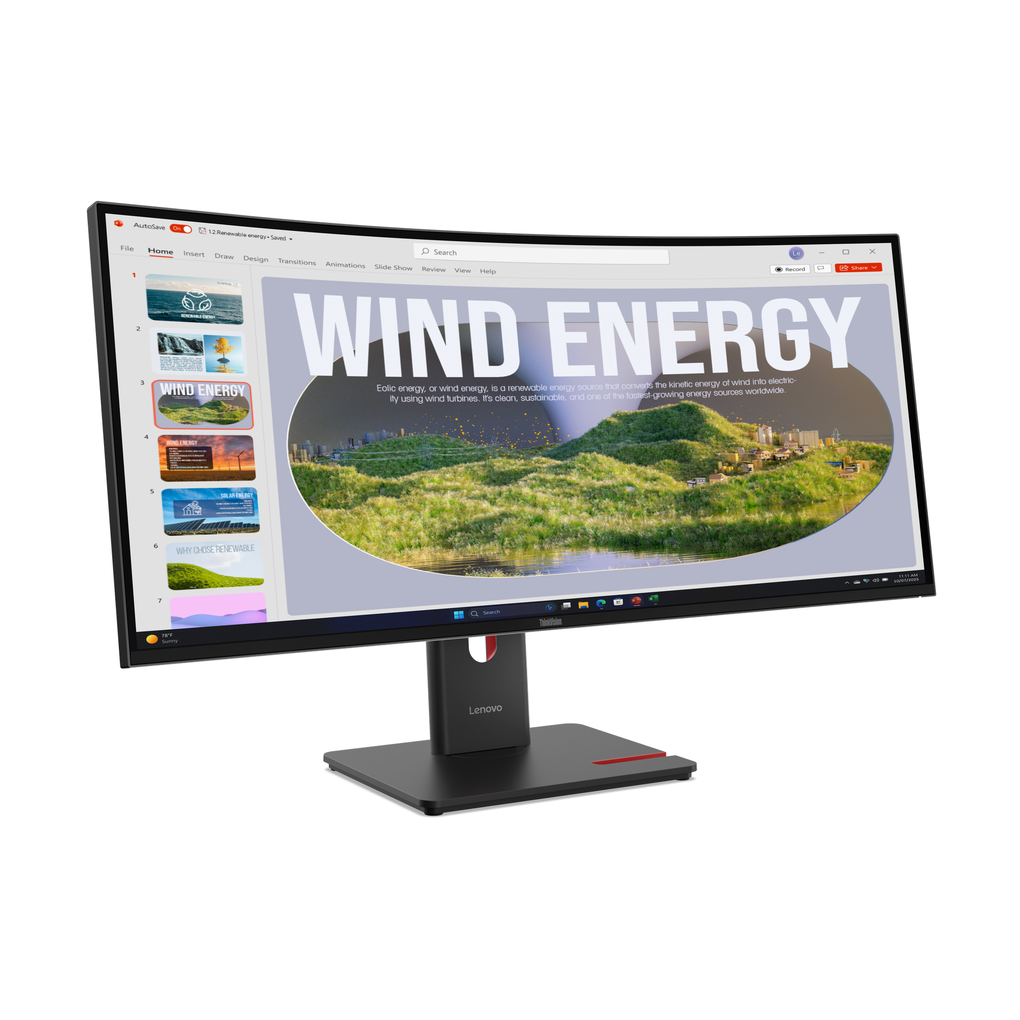 Lenovo ThinkVision T34WD40 LEDMonitor 86,4cm 34 curved