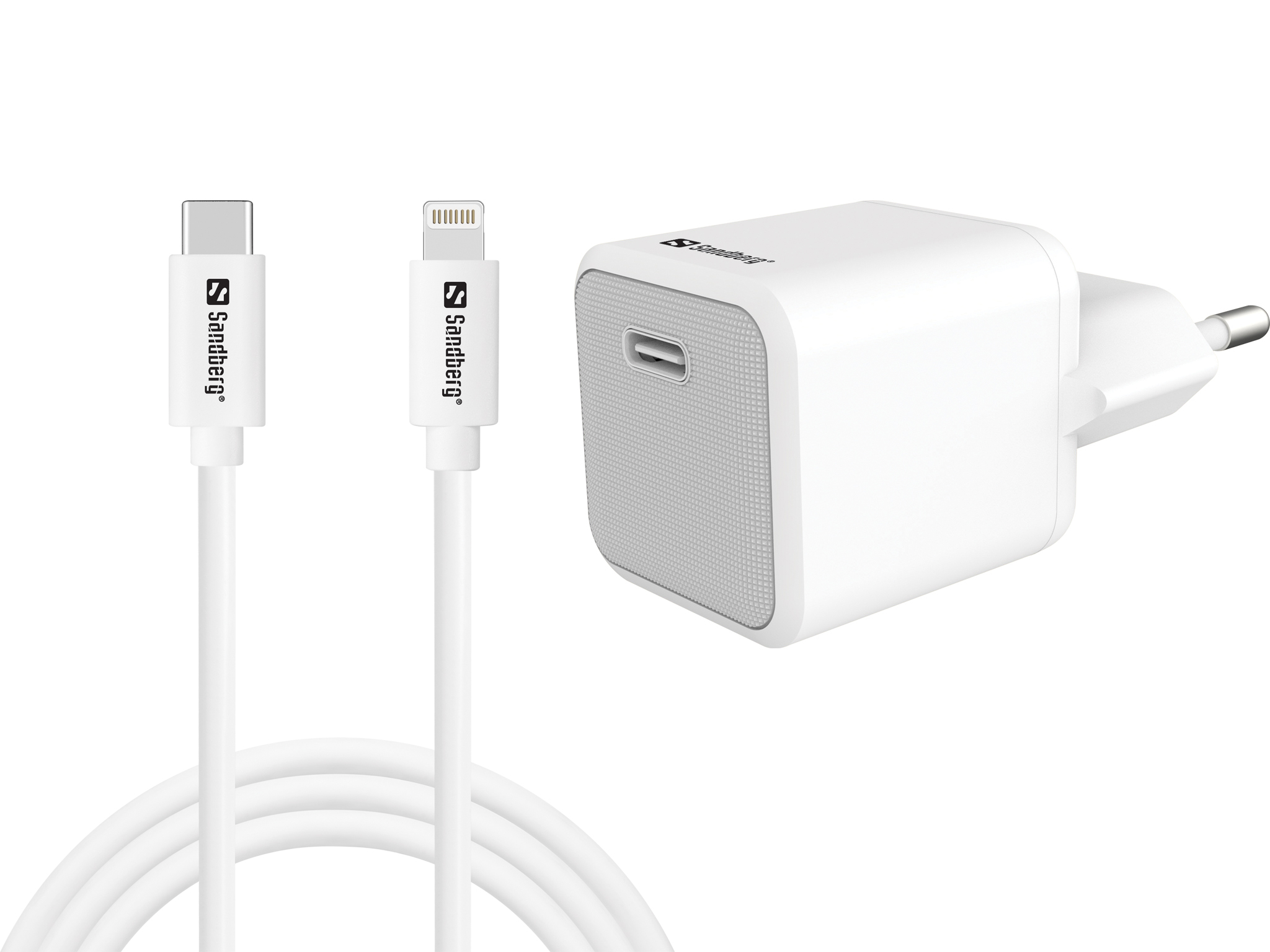SANDBERG USBC AC Charger 20W Lightning 1M