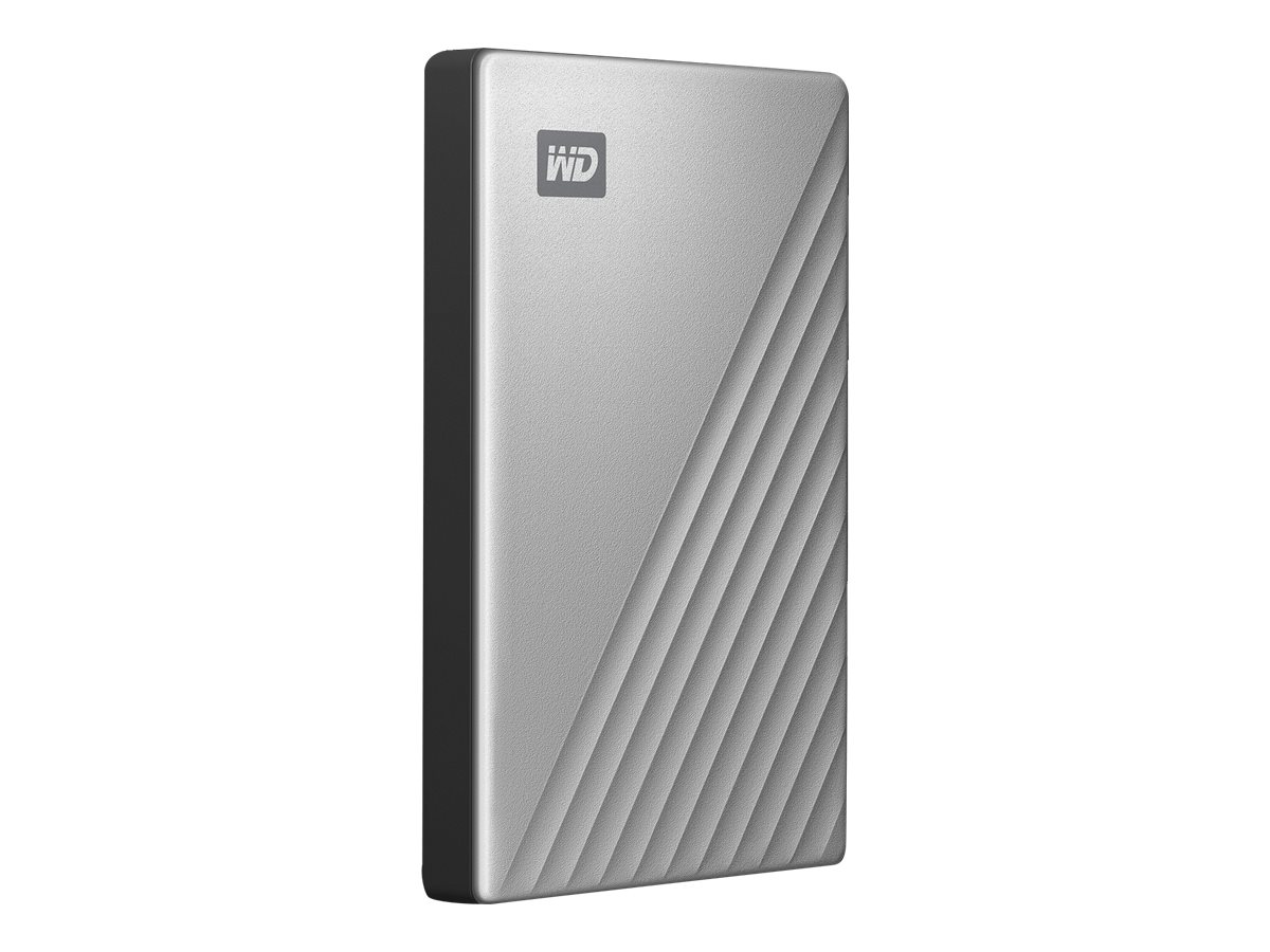 WD My Passport Ultra 2TB Silver USB-C/USB3.0 HDD 6,4cm 2,5Zoll Metal finish RTL portable extern