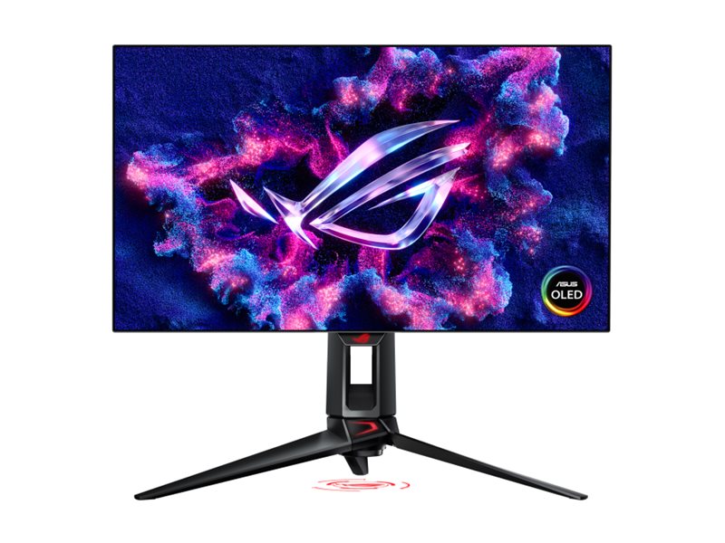 ASUS ROG Swift OLED PG27AQDP 67,31cm 26,5Zoll WOLED QHD 16:9 480Hz 450cd/m2 0.03ms 2xHDMI DP USB 3.2 Gen 1 Type-Ax2 Black/Aura Sync