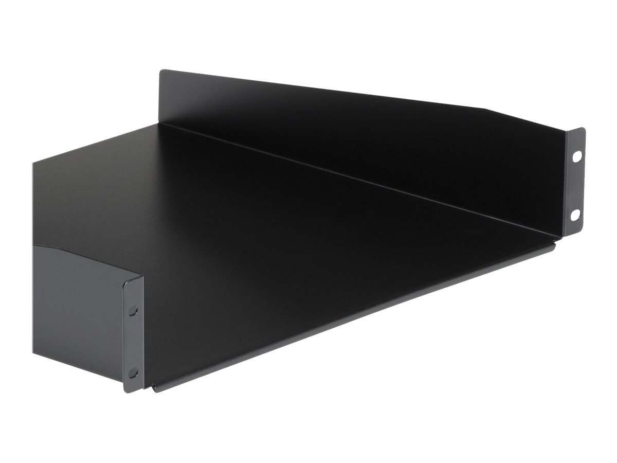 STARTECH.COM 2HE 19 Zoll Fachboden für Serverschrank bis 20 Kg belastbar aus Stahlblech - Schwarz