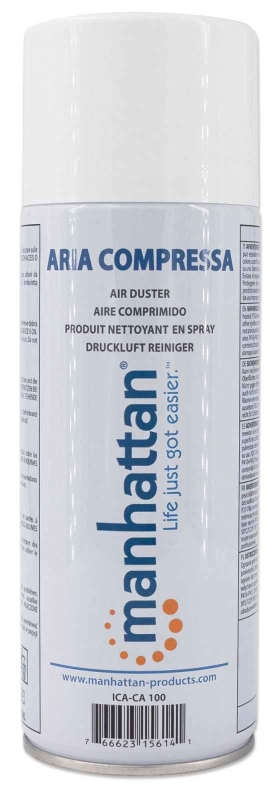 MANHATTAN Druckluft Reiniger Enthaelt kein CFC FCKW oder CKW 400 ml Dose Spruehstab 15 cm