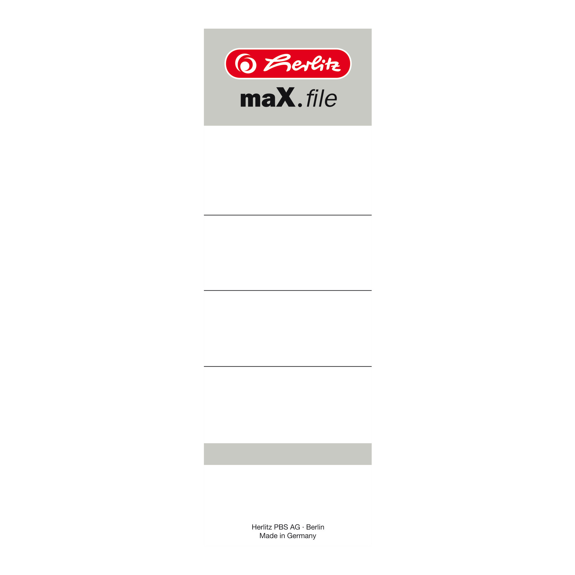 10 herlitz Ordneretiketten maX.file weiÃ fÃ¼r 8,0 cm RÃ¼ckenbreite