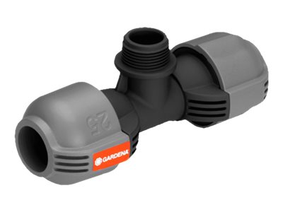GARDENA Verlegerohrverbinder T-StÃ¼ck 25 mm x 3/4 Zoll Aussengewinde