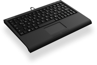 KEYSONIC ACK-3410 SuperMini-Tastatur schwarz Touchpad ultraflache Bauform SoftSkin X-type technologie blaue Status LEDs USB (DE) KEYSONIC ACK-3410 SuperMini-Tastatur schwarz Touchpad ultraflache Bauform SoftSkin X-type technologie blaue Status LEDs USB (DE)