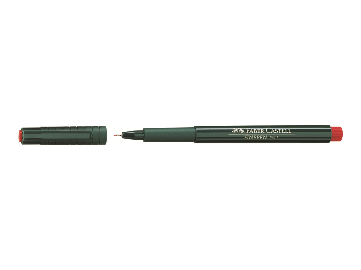 FABER-CASTELL 1511 Document Fineliner rot 0,4 mm, 10 St. FABER-CASTELL 1511 Document Fineliner rot 0,4 mm, 10 St.