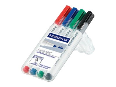 STAEDTLER compact Whiteboard-Marker farbsortiert 1,0 - 2,0 mm, 4 St. STAEDTLER compact Whiteboard-Marker farbsortiert 1,0 - 2,0 mm, 4 St.