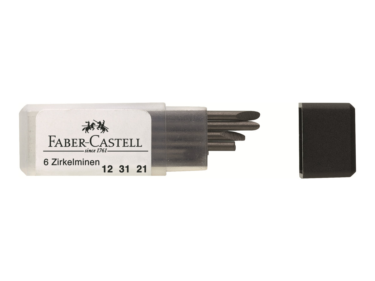 6 FABER-CASTELL 123121 Zirkelminen H 2,0 mm 6 FABER-CASTELL 123121 Zirkelminen H 2,0 mm