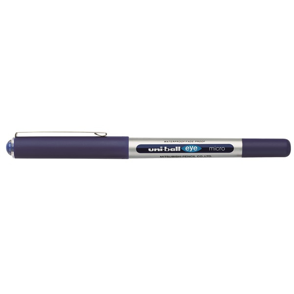 uni-ball eye micro UB-150E Tintenroller silber 0,2 mm, Schreibfarbe: blau, 12 St. uni-ball eye micro UB-150E Tintenroller silber 0,2 mm, Schreibfarbe: blau, 12 St.