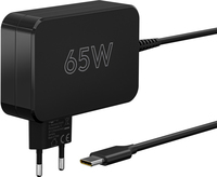 goobay Ladekabel mit Adapter schwarz, KabellÃ¤nge: 1,8 m, 65 Watt