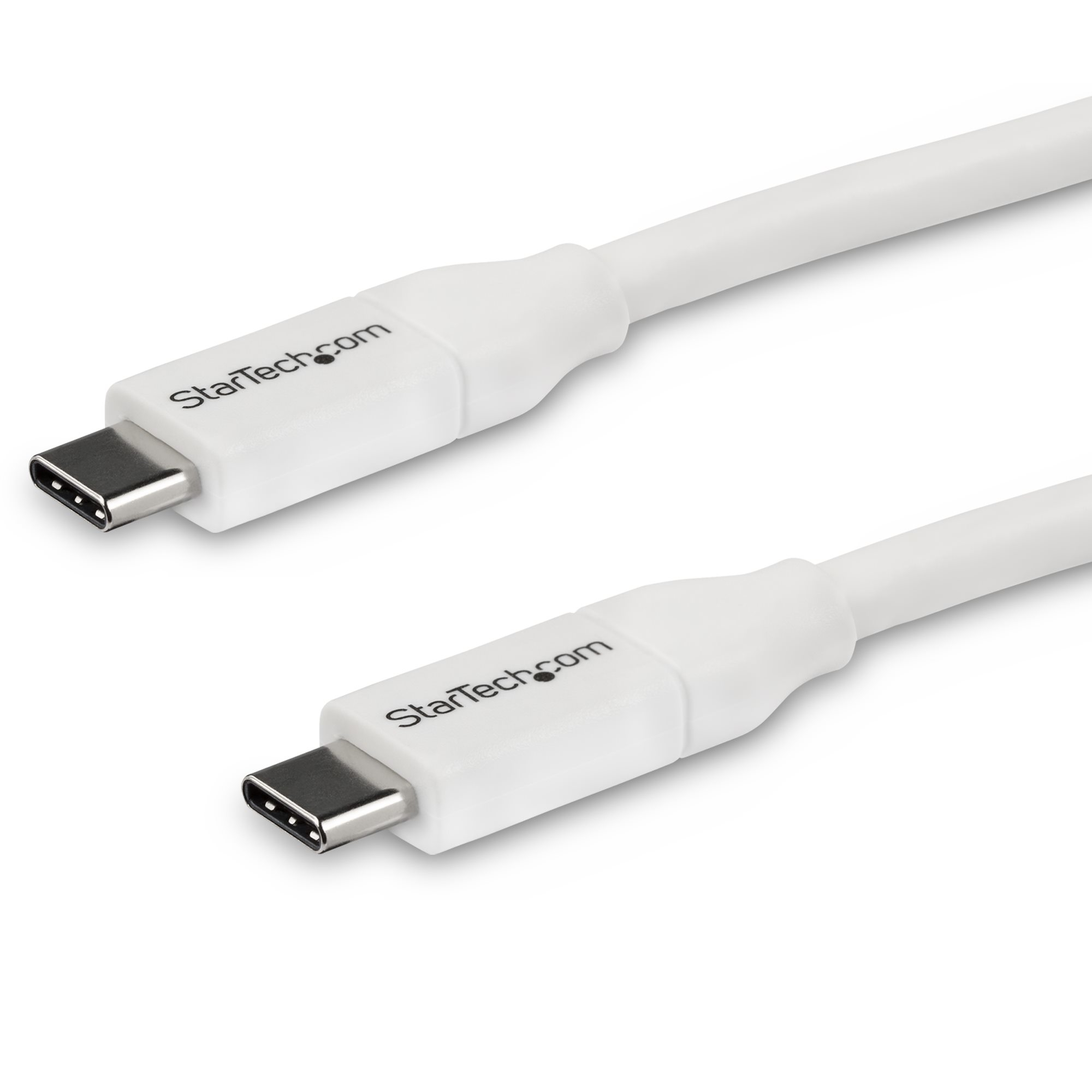 STARTECHCOM USBC auf USBC Kabel mit 5A Power Delivery StSt Weiss 4m USB 20 USBIF zertifiziert USB Typ C Kabel
