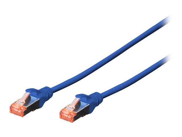 DIGITUS Patchkabel Cat6  S/FTP 2xRJ45  1.0m blau Hebelschutz Polybeutel