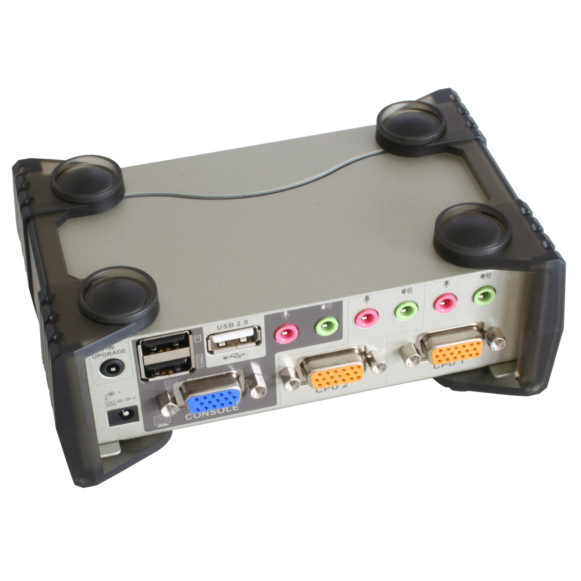 DATA KVM Desktop Switch 2Port USB PS2 VGA KVM Switch with Audio USB 20 Hub KVM Cables included ATEN