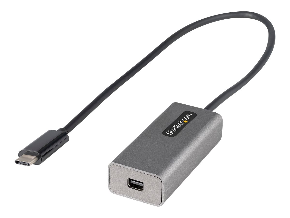 STARTECH.COM USB-C to Mini DisplayPort Adapter 4K 60Hz Monitor Video Converter 30cm Long Attached Cable