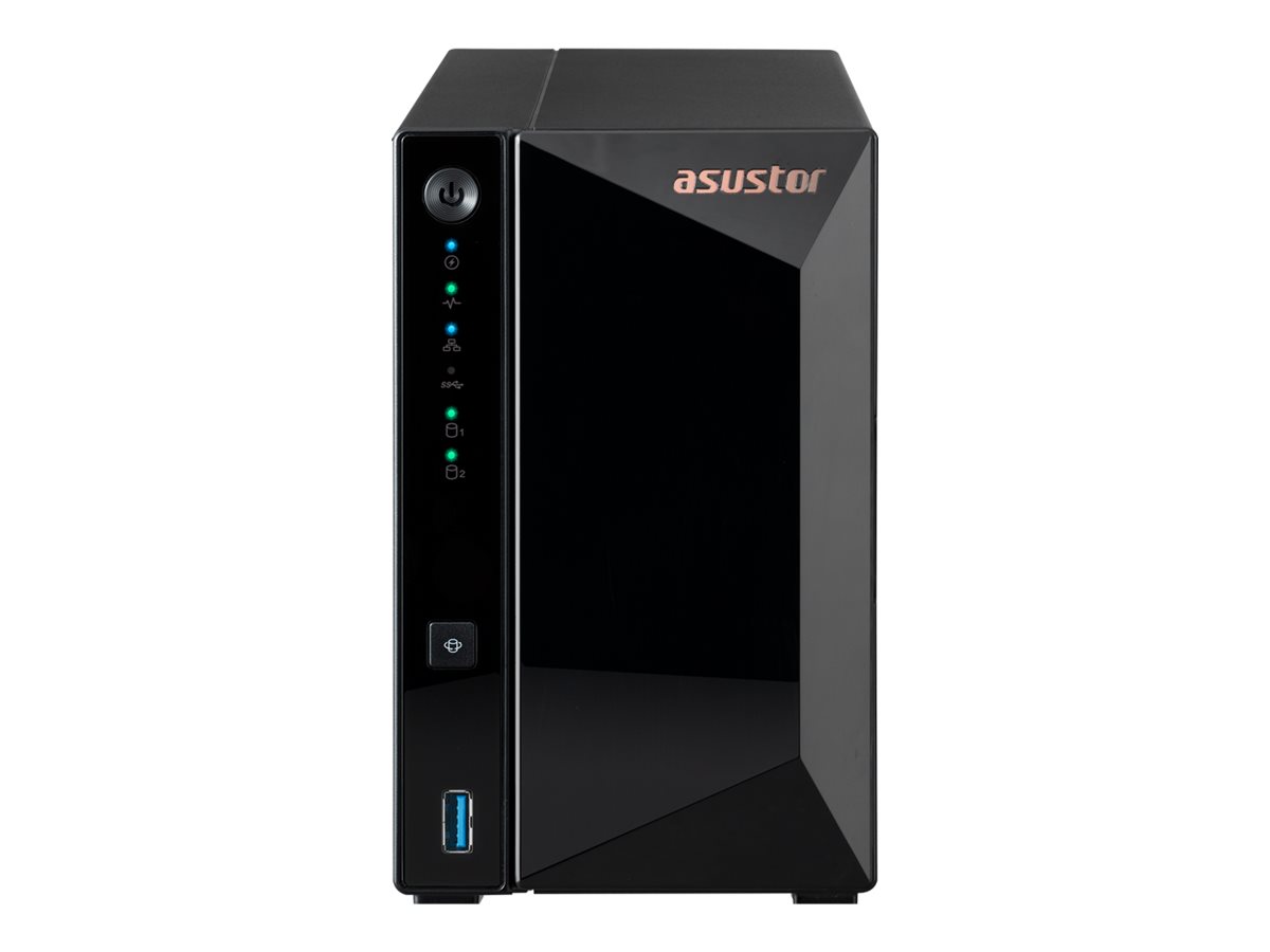 ASUSTOR AS3302T v2 2 Bay NAS Realtek RTD 1619B 2GB DDR4 Diskless 25Gbe Port