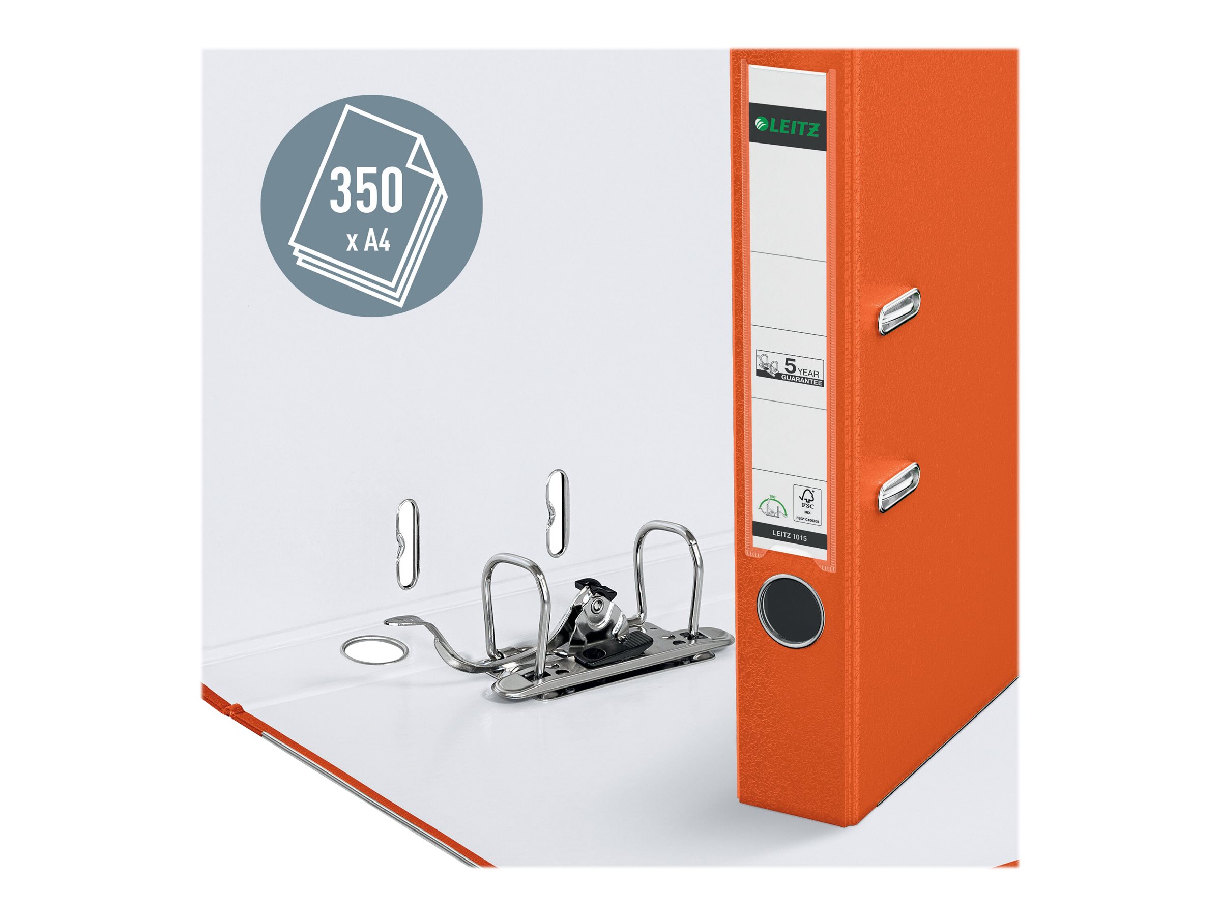 LEITZ 1015 Ordner orange Kunststoff 5,2 cm DIN A4