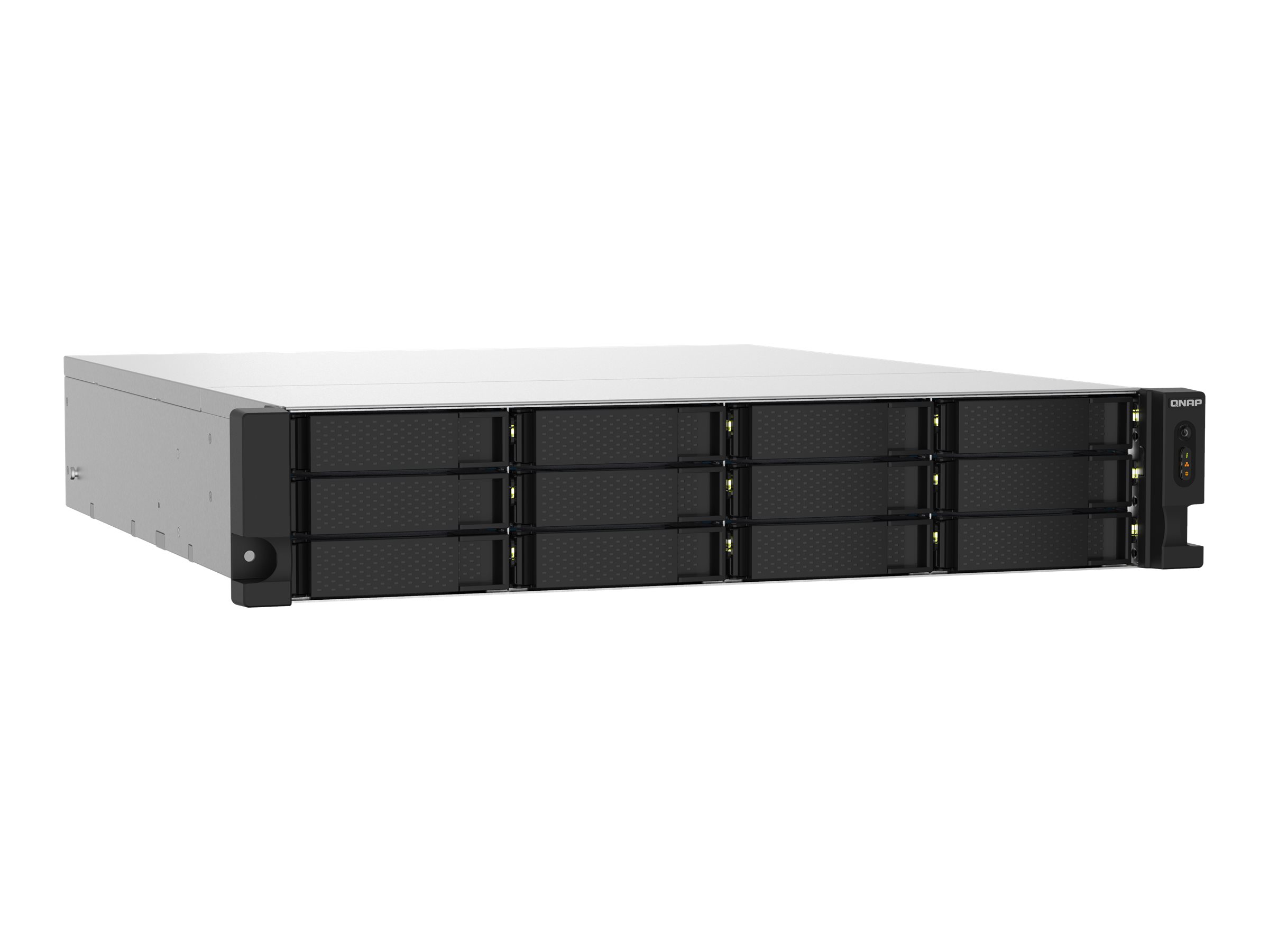 QNAP TS-1232PXU-RP-4G 12-Bay rackmount NAS AL324 4GB DDR4 UDIMM RAM SATA 6Gb/s 2x 10GbE SFP+ 2x 2.5GbE 1x PCIe Gen2 x2 slot 250W
