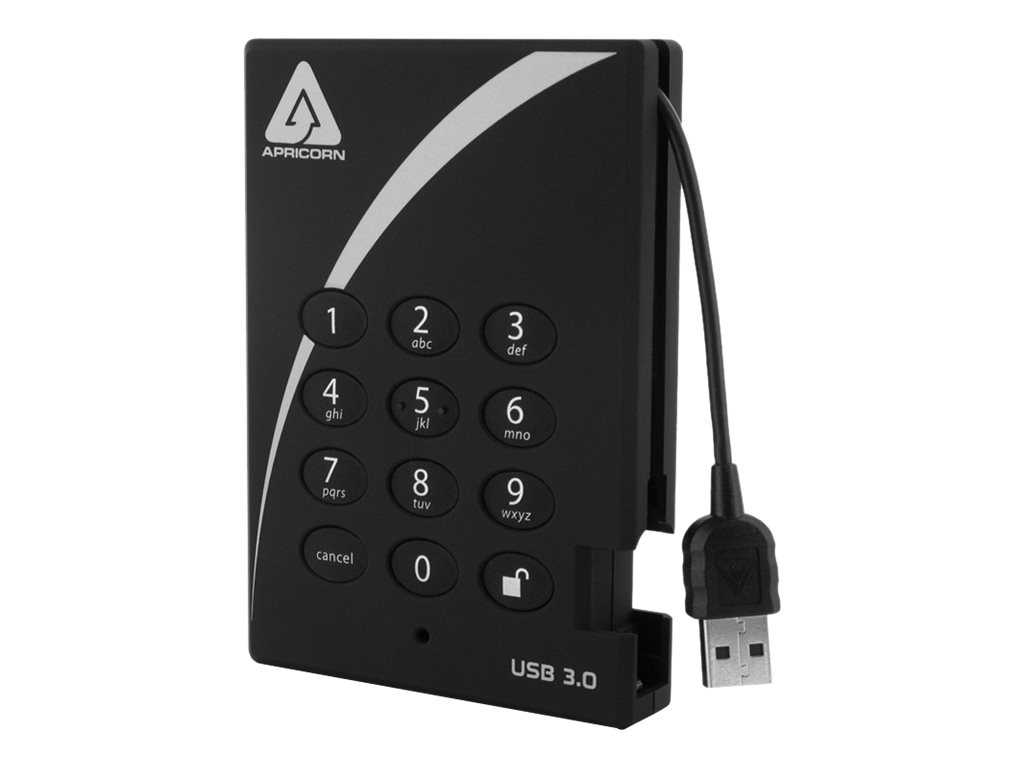 Apricorn Festplatte A25-3PL256-500 - 500 GB - USB 3.0 -Schwarz