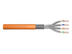 DIGITUS S-FTP PIMF Netzwerk Installationskabel CAT7 4x2xAWG23/1 LSOH orange RAL2000 500m Rolle Verlegekabel DIGITUS S-FTP PIMF Netzwerk Installationskabel CAT7 4x2xAWG23/1 LSOH orange RAL2000 500m Rolle Verlegekabel