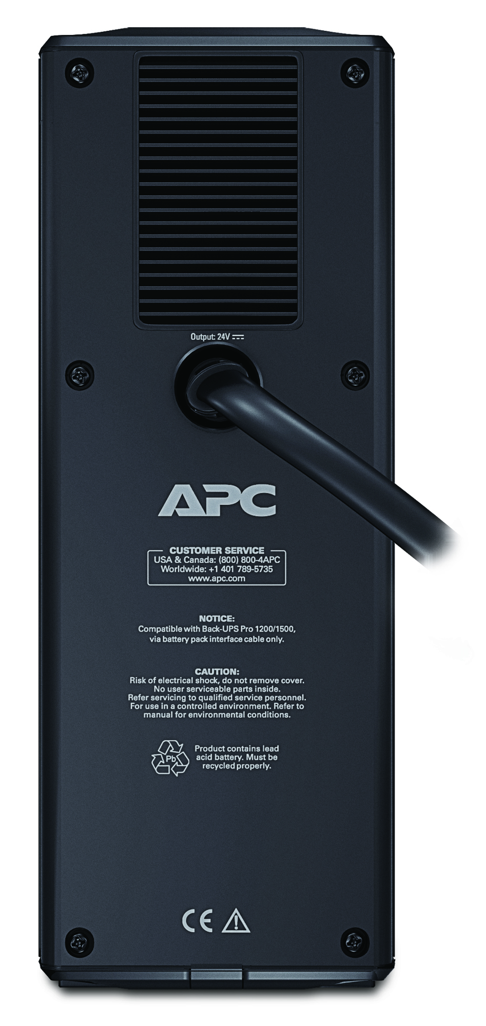 APC BackUPS Pro Battery Pack 24V Battery enclosure 12V 2 x battery lead acid Black