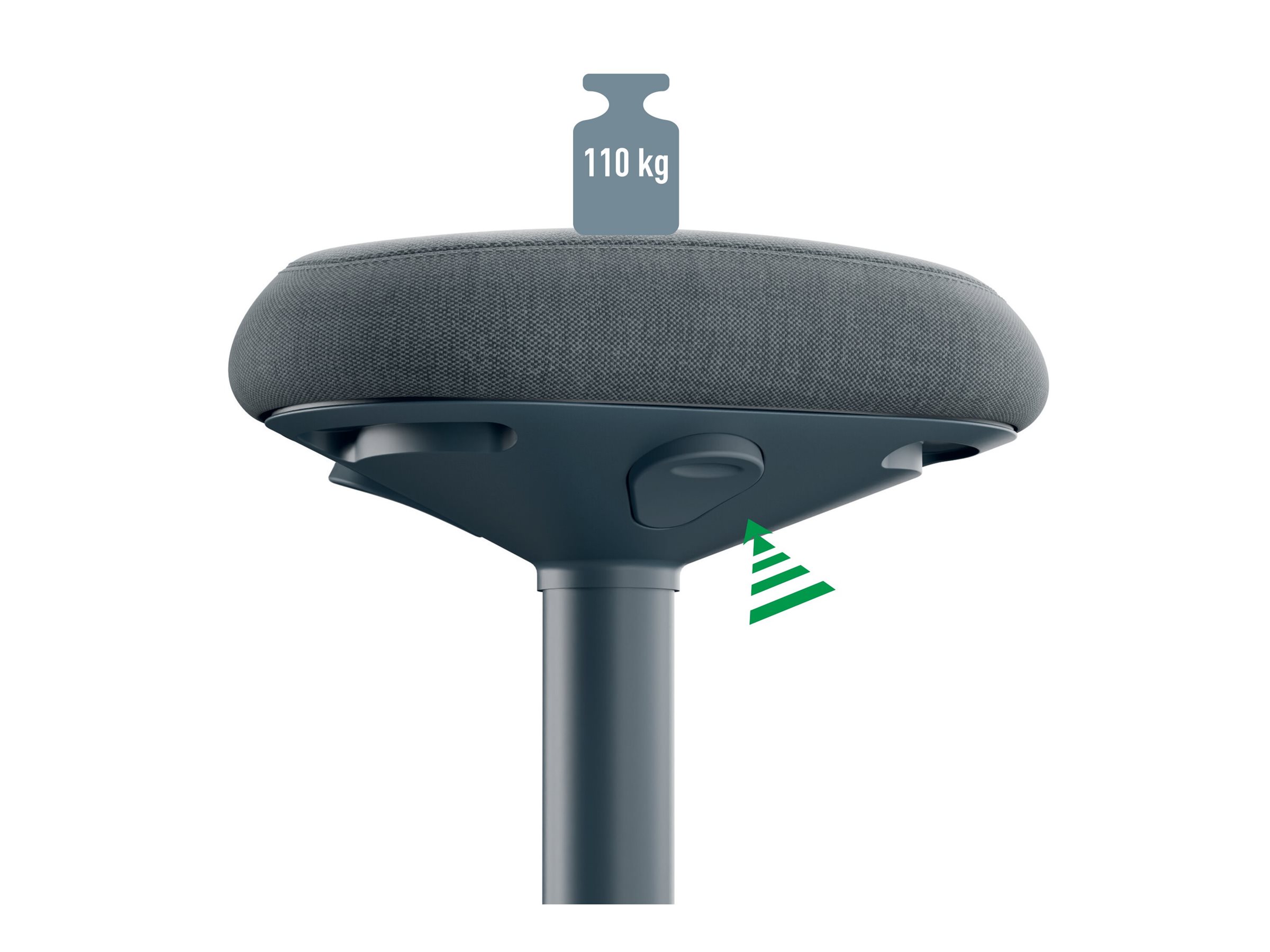 LEITZ Stehhilfe Ergo Active 65450089 dunkelgrau LEITZ Stehhilfe Ergo Active 65450089 dunkelgrau