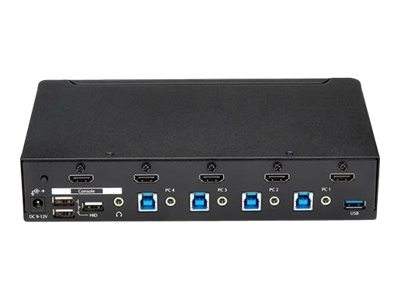 StarTech.com 4 Port HDMI KVM Switch - HDMI KVM Umschalter mit USB 3.0 Hub - 1080p - KVM-/USB-Switch - 4 Anschlüsse - an Rack montierbar