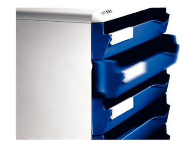 LEITZ Schubladenbox Post-Set  blau 52800035, DIN A4 mit 5 Schubladen