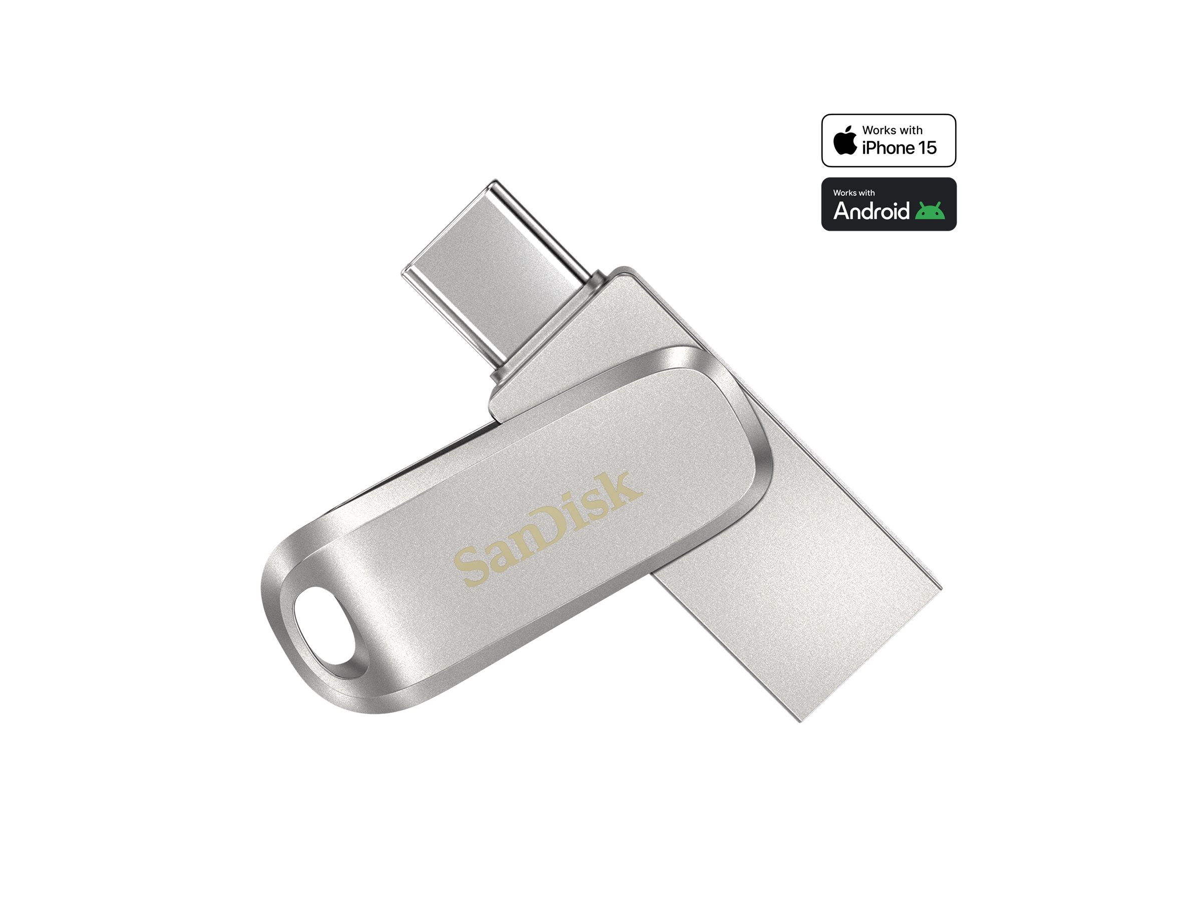 SanDisk USB-Stick Ultra Dual Drive Luxe Type-C silber 64 GB